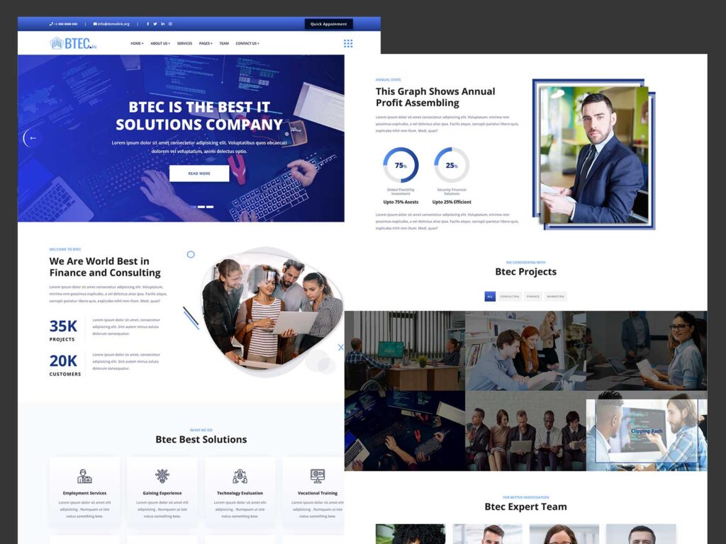 btec it and business website